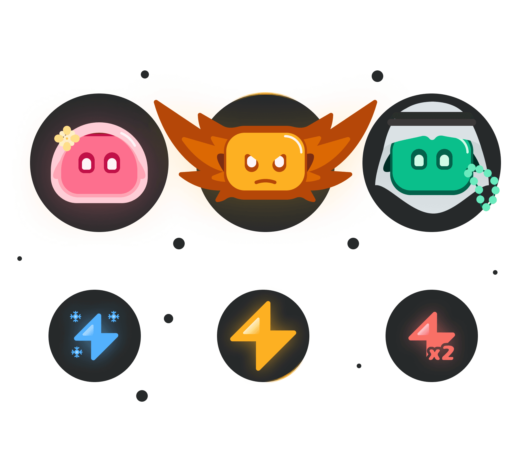 Custom Avatars & Power-ups